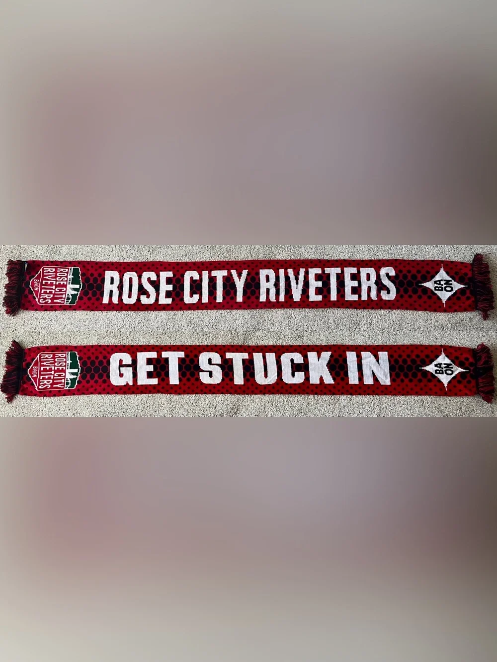 Rose City Riveters (Portland Thorns Supporters Group) Get Stuck In Soccer Scarf